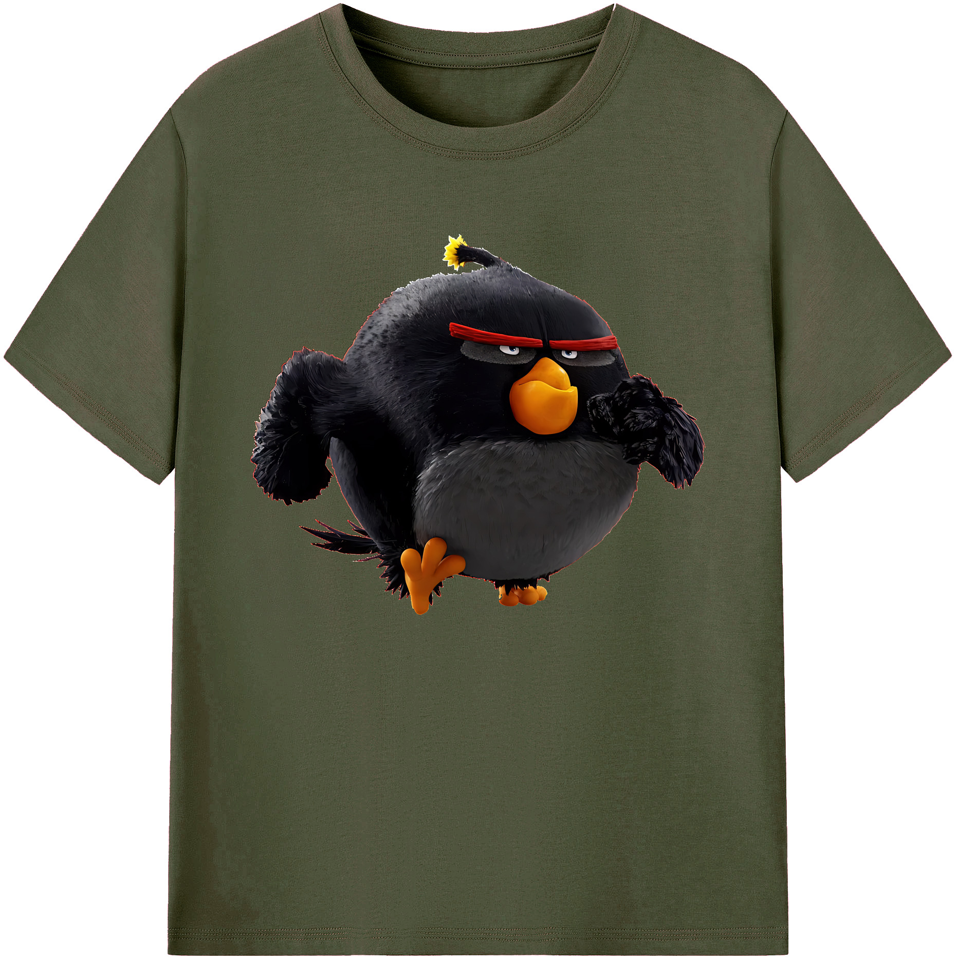 （画像用） Angry Birds アングリーバード 綿100％ メンズ半袖Tシャツ｜肌触りやわらか＆通気性